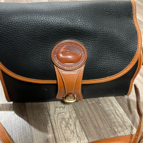 Dooney & Bourke all weather leather black preppy crossbody satchel Lagenlook Y2K - Picture 14 of 14